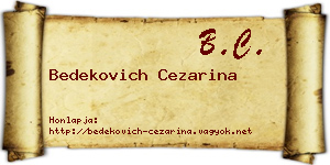 Bedekovich Cezarina névjegykártya